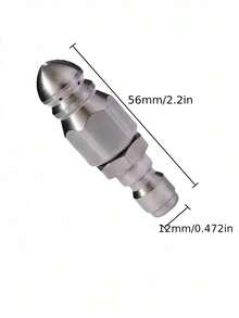 1pc 1/4-Inch High-Pressure Water Jet Nozzle With 6-Hole Water Outlet Pattern - Metal Drain Cleaner, Suitable For Clogged Pipes, Quick-Connect High-Pressure Spray Nozzle, Ideal For Both Household And Commercial Use, Water Jet Cleaner, Rugged Design, Durable Structural Head For Sewer Pipe Cleaning And Unclogging. - 1 Piece (random Color) - View 8
