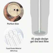 Straws ONLY Compatible With 20oz IceFlow Flip Tumbler (Old Model) - Not IceFlow 2.0 Flip 20oz - Accessories Set Includes 6 Hard Straws+ 1 Cleaning Brush - 20盎司(舊款) - 查看 8