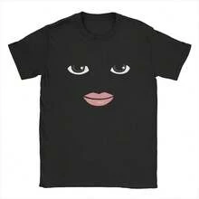 Round Neck Short Sleeve Clothing Summer Novelty Harajuku Streetwear Robot Robloxs Woman Face Game Tshirt Aesthetic Clothes - H10256-đen - Xem 11