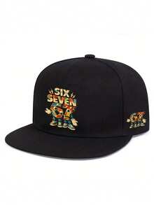 1pc/2pcs Retro Cartoon Funny Number "67" Pattern Design Print Baseball Cap And Crossbody Bag Set, Streetwear Style Fashion Outdoor Sports Flat Brim Cap And Shoulder Bag, Adjustable, Gift For Friends And Anniversary - Multicolor - View 4