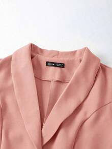Blazer casual de mujer con botones y mangas 3/4 para uso en casa y al aire libre - Rosa - Ver 5