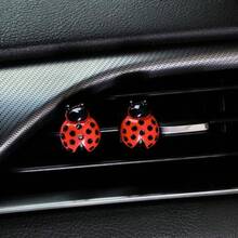 Creative 3D Ladybug Air Vent Clip, Cute Car Interior Decor, Firmly Installed, Fresh And Adorable Style, Enhances Cozy Atmosphere - Ladybug-shaped Air Vent Decorative Clip - View 8