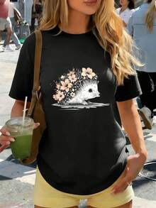 Dam-T-shirts - Svart - Visa 1