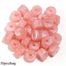 30 hạt/gói, hạt acrylic hình trụ ngắn 12*8mm, màu nhuộm tie-dye, hạt hai tông màu cổ điển thanh lịch, thích hợp làm đồ trang sức, vòng tay DIY, dây chuyền điện thoại, vòng cổ. - Sự khuếch tán của các hạt tròn - Xem 11