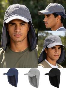 Gorra de pesca impermeable y de secado rápido para exteriores desmontable con protección solar y diseño transpirable para senderismo, caza, escalada y otras actividades al aire libre - A - Ver 9