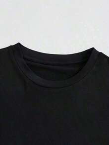 Corte holgado. Diseño adecuado para deportes al aire libre, uso diario, regalos de cumpleaños, regalos de Navidad, regalos de Halloween o como camiseta conmemorativa. Estilo: Camiseta unisex de manga corta, cuello redondo y corte holgado de algodón. 100% algodón puro. - Negro - Ver 4