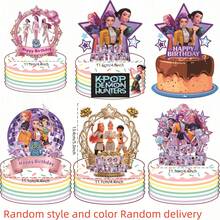 1/6 Stück Neue K-POP D Emon Hunters Geburtstags Party Deko Feiertags Essenzielle Hexen Muster Kuchen Deko Picks, Halloween Themen Geburtstags Party Ornamente, schöne Geschenkwahl für Familie und Freunde - Verschiedenfarbig - Übersicht 10