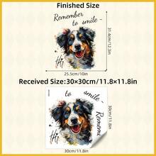 1Pc Kids Room Window Stickers, Self-Adhesive Cartoon Dogs Wall Decals, Funny Animal Window Decor For Children's Bedroom, Playroom, Nursery, Easy To Apply & Remove - Multicolor - View 11