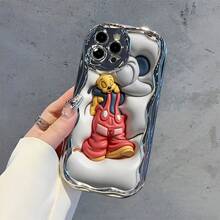 Disney Mickey Mouse & Pluto Phone Case, Cartoon Art Protective Cover. Compatible With IPhone 17, 16, 15, 14, 13, 12, 11 Pro Series, Featuring Plush Baby Mickey And Pluto Sleeping Together Against A White Background, Perfect For Animation Fans, Ideal For Birthdays, Holidays, Anniversaries, Graduation Gifts, Or Any Special Occasion To Surprise Family, Friends, Classmates, And Loved Ones. - Silver - View 5