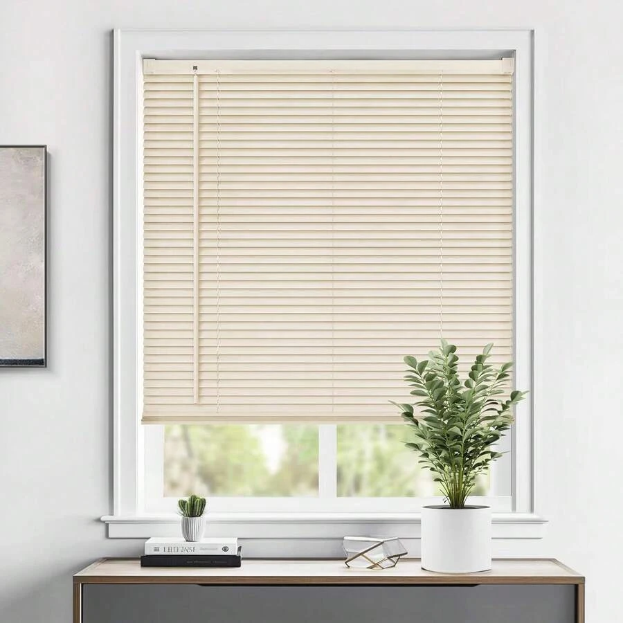 CLICKYA-Persiana PVC Ventana con Lamas Horizontales Interior y Exterior. Estor Ajustable Protector de Luz para Hogar y Oficina Fácil Instalación. - 100 x 180 cm - Ver 1