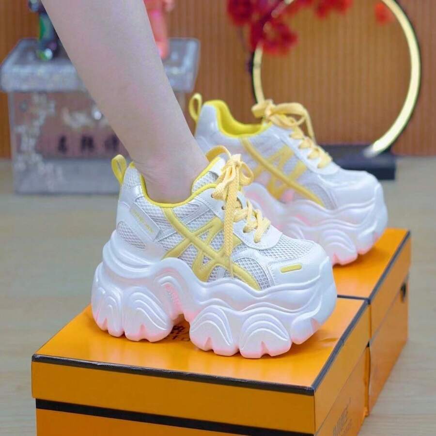 Women Chunky Shoes - Silver - View 1