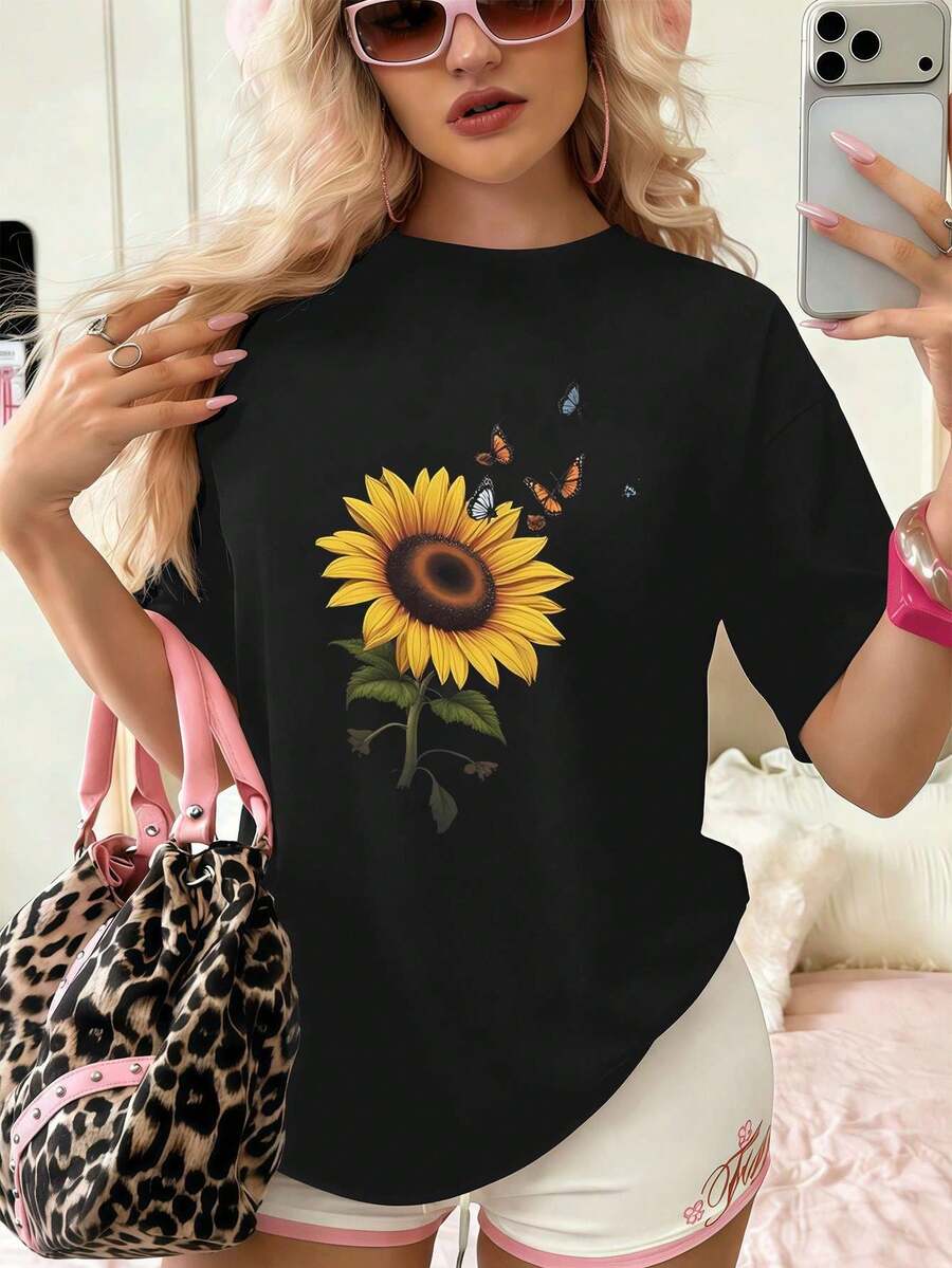Women T-Shirts - Black - View 1