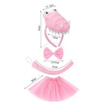 3D Dinosaur Costume Headband Set, Stage Play Performance Animal Crocodile Hair Hoop, Eye-Catching Party Outfit For Theme Festival Cosplay - Multicolor - View 6