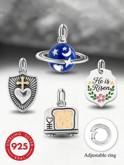 1 chiếc mặt dây chuyền hình thỏ hoa mùa xuân bằng bạc sterling 925 độc đáo, tối giản, quà tặng trang sức tinh tế tự làm cho nam và nữ.