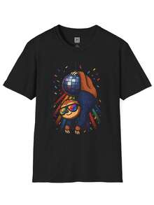Disco Party other T1S1Hirt, other Lover Gift, Fun Animal T1EE, Funny Dancing S1Hirt, Cute Graphic Top. - Negro - Ver 2
