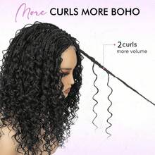 3 hộp, tổng cộng 42 lọn tóc giả bện kiểu Bohemian Goddess - Tóc giả bện xoăn/gợn sóng kiểu châu Phi, đuôi tóc uốn sẵn, lọn xoăn tự nhiên bồng bềnh, phù hợp cho kiểu tóc dự tiệc Halloween và Giáng sinh - Dễ tạo kiểu và bảo quản, kiểu tóc ngày lễ, phong cách Boho, dễ chăm sóc - Nhiều màu - Xem 9