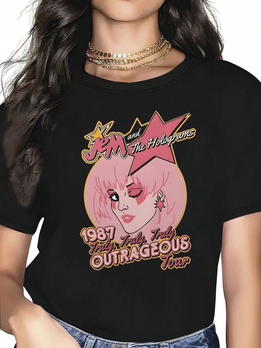 Women T-Shirts - Black - View 1