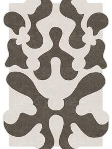 Modern Irregular Shape Washable Non-Slip Rug – Laser Cut Thin Soft Area Rug For Living Room, Kitchen & Runner - Brown - View 9