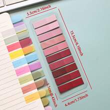 1 Pack/7 Packs Gradient Multi-Color Mixed Index Tab Stickers, 200 Sheets Per Book, Vibrant Colors, Suitable For File Classification, Notebook Marking And Page Annotation, Office And School Supplies - Multicolor - View 13