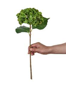 1/3pcs Realistic Touch Hydrangea Flower Head With Stem, White And Light Blue Artificial Hydrangea, Suitable For Home, Kitchen, Wedding Decoration, Plastic Ball-Shaped Flower, No Battery Or Power Required, Perfect For Valentine's Day And Seasonal Decor - Dark Green - View 7