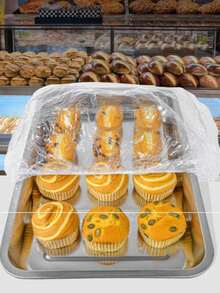 100/50/20/5-teiliges Set großer Lebensmittel-Tablettabdeckungen, Lebensmittel-Staubschutzabdeckungen, Grilltablett-Lebensmittelmatten, Kuchen- und Keks-Frischhaltefolie, transparente Deckel, essenzielle Aufbewahrungsprodukte für Restaurants, Küche, Kuchenräume, Geschenke, Reise, Camping, Grillzubehör - Übersicht 6