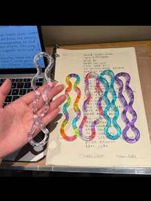 1pc Multicolor Gradient Twist Deformable Rope, Changes With Temperature. Can Massage And Relax Muscles And Fingers, Decor To Create Ambiance, Relieve Stress, Ideal For Office Workers, Students, And A Perfect Gift For Ladies And Mothers. - Multicolor - View 11
