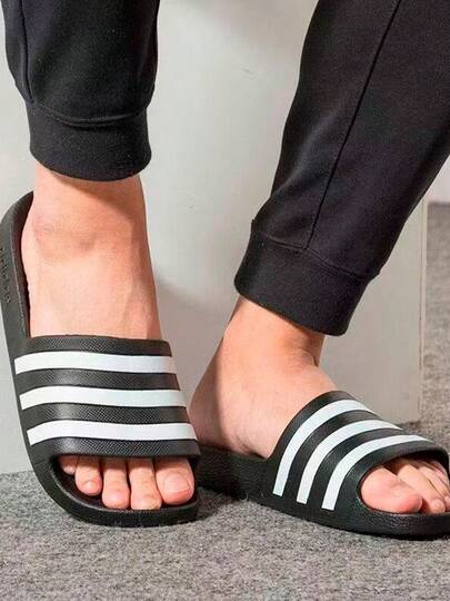 adidas Adilette Aqua 厚底外穿 一體成型 居家休閒一字拖鞋 男女同款 黑