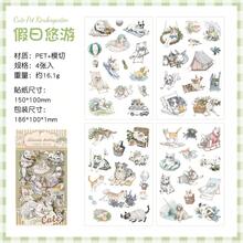 6pcs Cute Animal Sticker Set, Lovely Cat & Dog Decorative Stickers, For Scrapbooking, Diary, DIY Crafts - MCDD - View 18