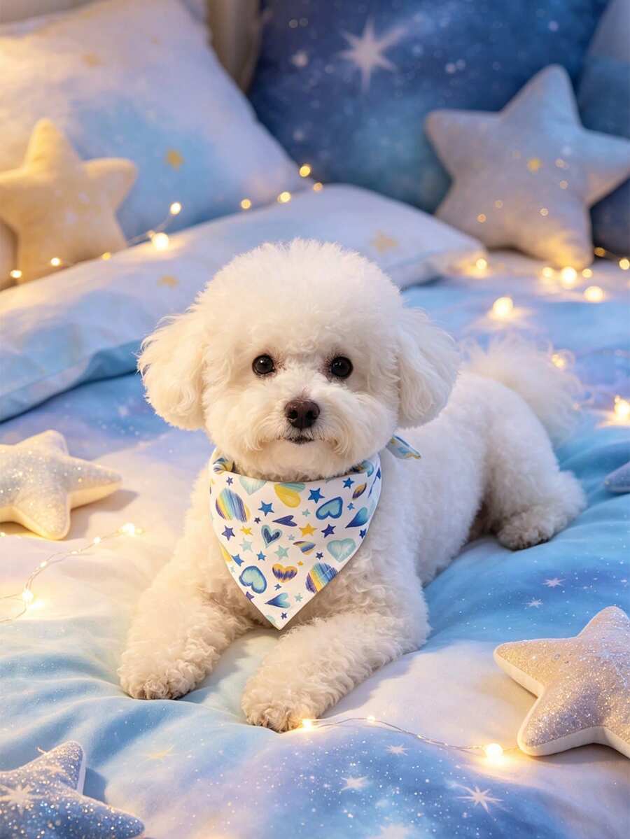 Cute & Sweet Pet Triangle Bib/Scarf, Suitable For Cats And Dogs At Home - Multicolor - View 1