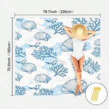 1 tấm trải biển cỡ lớn, nhanh khô, phù hợp cho 1-3 người lớn - Chất liệu polyester nhẹ và bền - Hoàn hảo cho du lịch, cắm trại, leo núi và thời gian thư giãn trên bãi biển, thảm trải biển, tấm phủ đất cắm trại. - Muối biển vỏ sò xanh - Xem 10