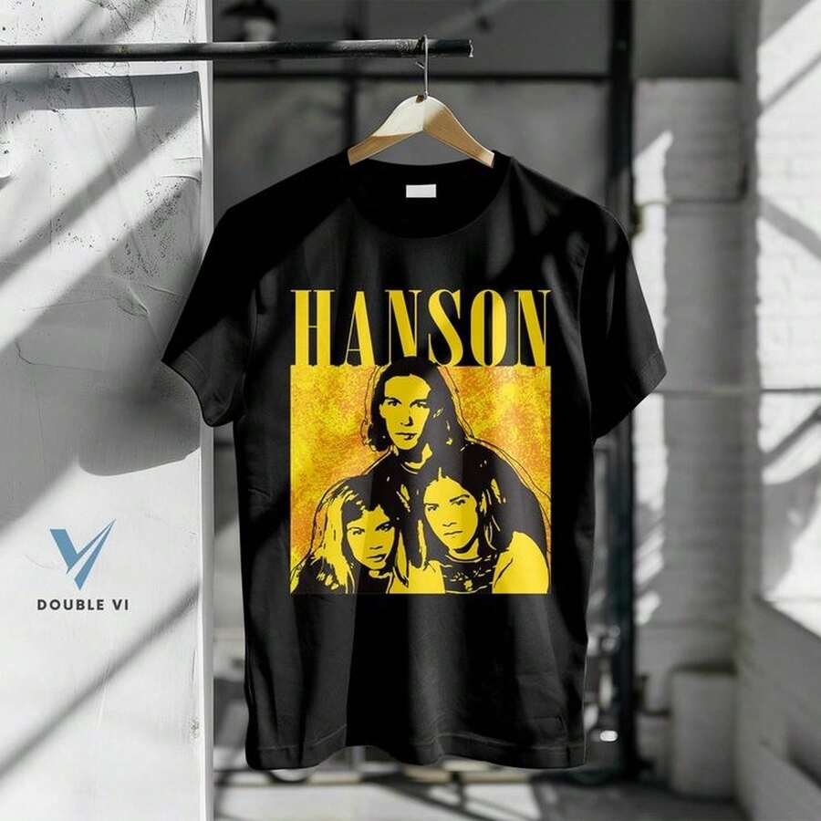 Bootleg Hanson T-Shirt - Hanson Band Inspired 90's Graphic Tees - Hanson Brothers - Classic Band Shirt - Gifts For Fan - Unisex T-Shirt - EtsyShirt Fo 100% Cotton Unisex T-Shirt - Comfortable Fit Premium Casual T-Shirt - 黑色 - 查看 1