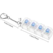 4-Key Fidget Keychain | Portable, Compact And Exquisite, Easy To Press, Reusable, Suitable For Daily Carry, Beautiful Bag Charm, Stress Relief Button - Multicolor - View 6