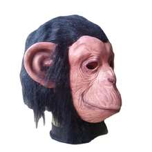 Black Fur Rubber Gorilla Mask Full Face Ape Headpiece Latex Monkey Mask Suitable For Halloween Cosplay Funny Animal Prop - Chimpanzees - View 11