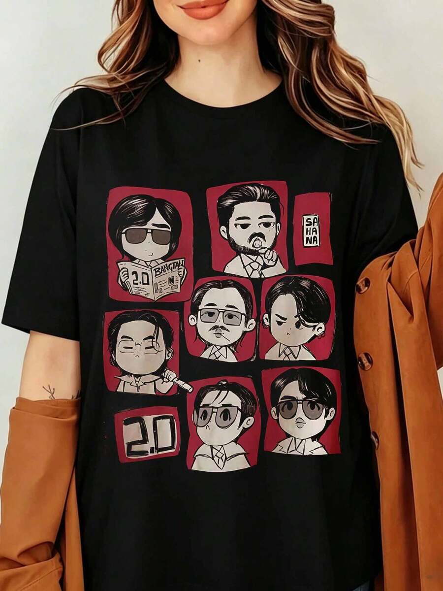 Dam-T-shirts - Svart - Visa 1
