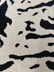 Long Cowgirl Animal Print Skirt, Winter Style, Plus Size Fashion - 米色 - 查看 2