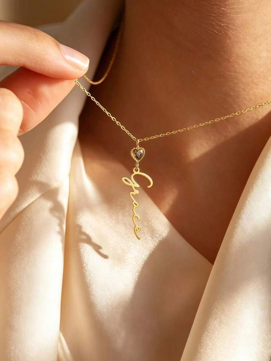 Dây chuyền khắc tên theo yêu cầu với hình hoa đá quý tượng trưng cho tháng sinh, Dây chuyền nữ bằng thép không gỉ mạ vàng cá nhân hóa, Dây chuyền hoa đá quý tượng trưng cho tháng sinh thanh lịch, Dây chuyền nữ, Quà tặng mùa thu, Đơn giản, Thường ngày, Cổ điển, Độc đáo, Món quà lý tưởng cho bạn gái, mẹ, gia đình, bạn bè, con gái, kỷ niệm, Ngày Valentine, Ngày của Mẹ, Sinh nhật, Lễ tốt nghiệp. - Nhiều màu - Xem 1