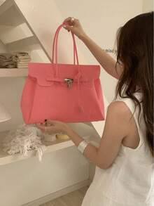 Bag 2026 Summer New Arrival: Tote – Stylish, Transparent Handbag With Large Capacity - 紅色 - 查看 4