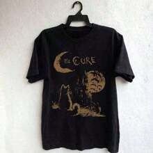 1 pieza [Lunar Apex] Camiseta de The Cure, Estilo Alt Rock de los 90, Camiseta Unisex, Regalos de Música, Regalos para Amantes, Regalos para Fans de The Cure, Camiseta de Banda, Camiseta Gráfica de The Cure, 100% Algodón Cómodo, 180g 100% Algodón - Blanco - Ver 7