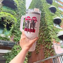 Bình nước giữ nhiệt BT21 Signature (40oz/20oz) có ống hút và tay cầm – Món quà hoàn hảo cho fan ARMY tại các buổi hòa nhạc, du lịch, trường học | Halloween, Giáng sinh, Lễ Tạ ơn - Nhiều màu - Xem 9