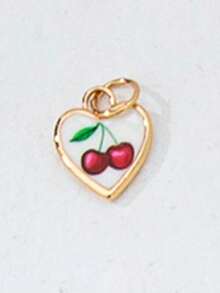 1pc Gold-Plated Colorful Enamel Pendant Necklace, Customizable Tropical Fruit Theme Pendant Necklace, Delicate Paperclip Chain Layered Jewelry, Cute Stackable Beach Holiday Daily Wear Women Gift - Multicolor - View 42