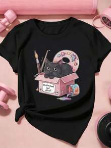 Women T-Shirts - Black - View 2