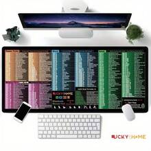 1pc Extra-Large Shortcut Keys Mouse Pad For Excel/Word/PowerPoint/Windows Shortcuts – Excel Cheat Sheet Desk Pad, Computer Mousepad Never-Slip - Full Desk Coverage - PC Accessories – Gaming, Office, Non-Slip, Stitched Edges, Prefer Gift For Him Or Her - Quick Operation - View 11
