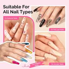 MelodySusie Nail Foil Glue Gel, 15ML Soak Off LED/LUV Foil Transfer Adhesive For Nail Art, Professional Strong Sticky Base For Nail Foils &Amp; Stickers, Need Cure With Nail Lamp - 顏色A - 查看 2