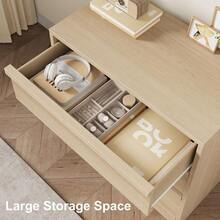 Modern Dresser for Bedroom - 3 Drawer Chest with Spacious Storage - Versatile bedside table or Bedside Table for Living Room, Nursery, Entryway - Beige - Übersicht 6