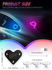 心形太陽能裝飾燈 LED 感應燈 USB 充電氛圍燈 車用露營旅行燈 太陽能供電 可充電 5 種燈光模式 女性汽車配件 婚禮裝飾 派對聚會裝飾 家居裝飾 適用於駕駛 騎行 旅行 戶外 露營 送給朋友的最佳禮物 婚禮 畢業季 返校季 - 心形 - 查看 8