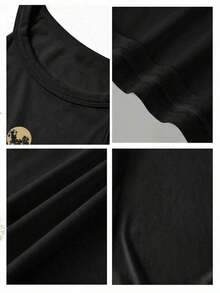 Camiseta de tirantes ajustada de cuello halter, 95% algodón, adecuada para el verano - Negro 2 - Ver 4
