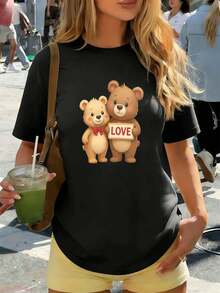 Women T-Shirts - Black - View 1