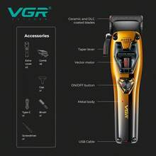 Máy cắt tóc điện chuyên nghiệp VGR 8000-11000 vòng/phút, công suất cao, dành cho nam giới V-668 V-668T - Nhiều màu - Xem 4