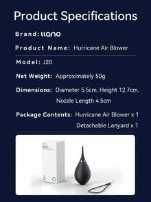 Sistem Pembersih Kamera Terintegrasi Llano Professional High-Power Super Blower, Cocok untuk Lensa Digital SLR, Sensor, Layar LCD, Papan Ketik Alat Musik, Filter Teleskop - View 12