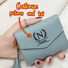 Personalized Heart-Shaped Tassel Multi-Function Organizer Pouch, Unisex Card Holder, Customizable Text, Anniversary/Valentine's Day Gift For Partner - Multicolor - View 9